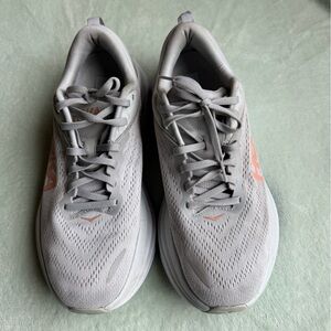 HOKA Bondi Running Shoes Light Gray Ladies Size 9.5